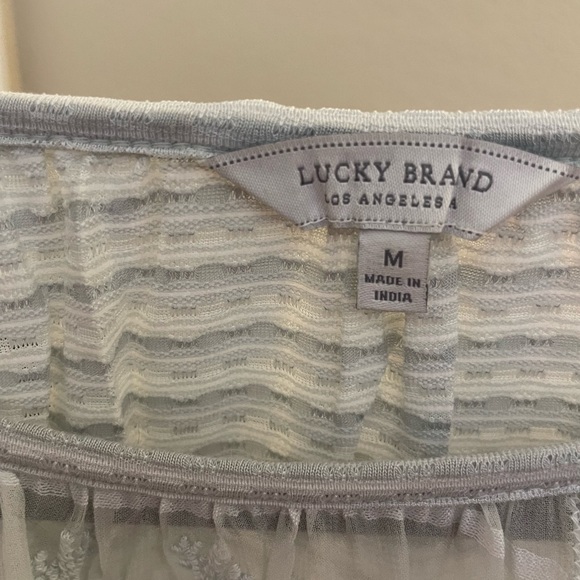 Very light blue Lucky Brand blouse. - Picture 6 of 8